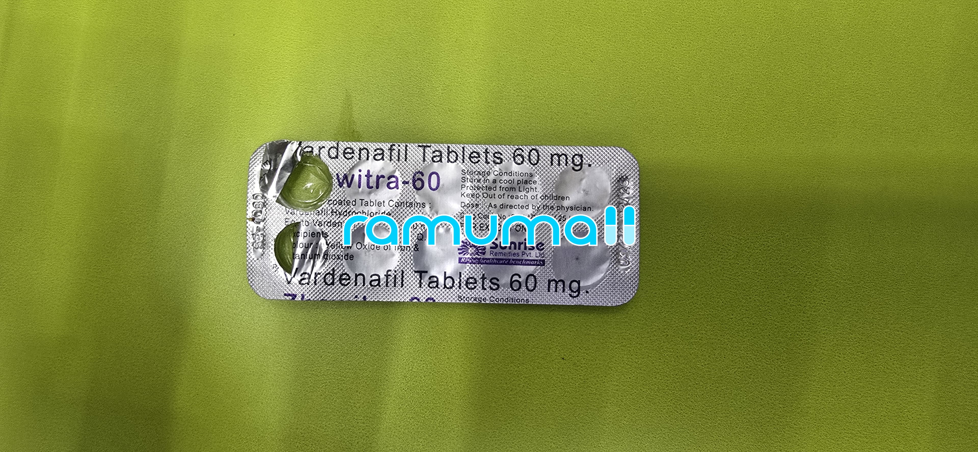 제비트라 60mg (바데나필  Vardenafil 60mg) 직구 후기