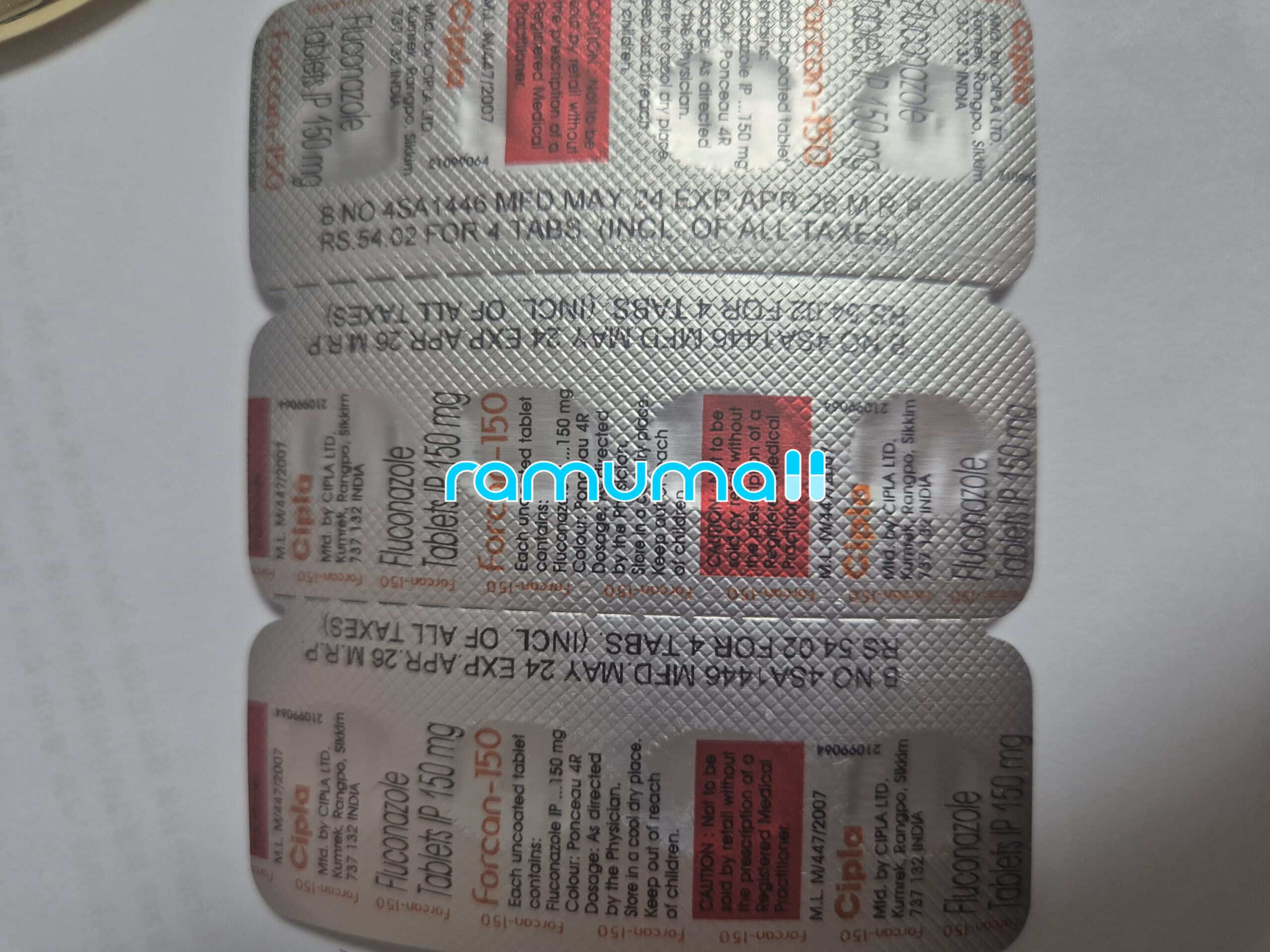 플루코나졸 FORCAN 150mg 직구 후기